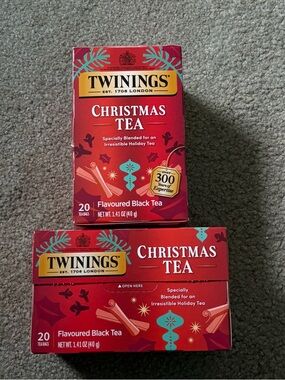 Twinings Christmas Tea Two New Sealed Boxes 40 Bags Total